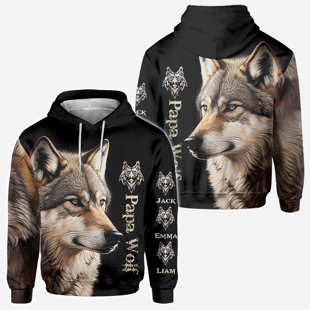 Papa Wolf - Personalized Father All Over Shirt