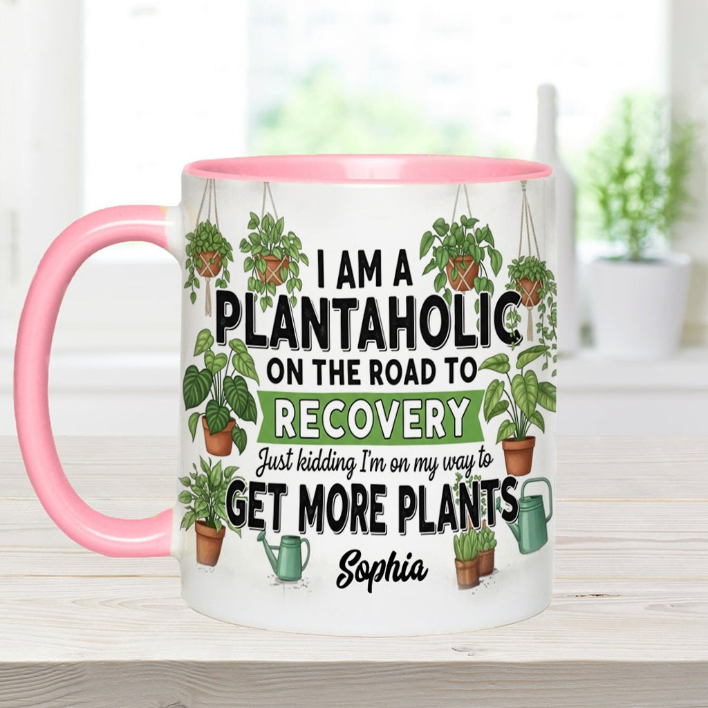 Accro aux plantes en voie de guérison - Mug personnalisé sur le thème du jardinage