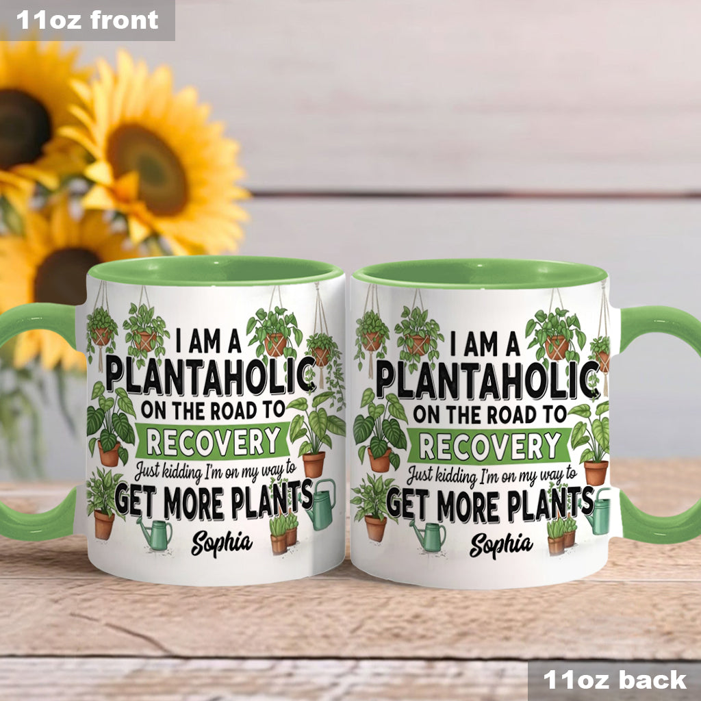 Accro aux plantes en voie de guérison - Mug personnalisé sur le thème du jardinage