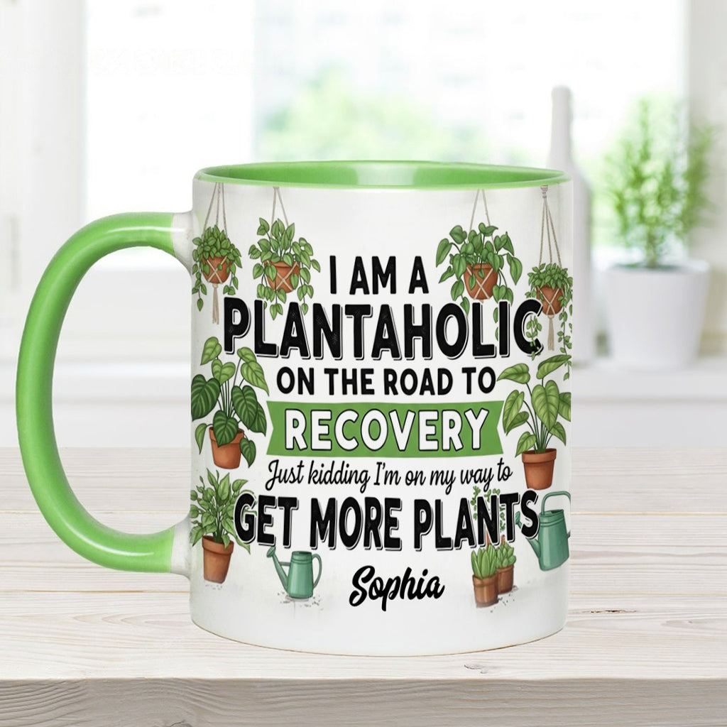 Accro aux plantes en voie de guérison - Mug personnalisé sur le thème du jardinage