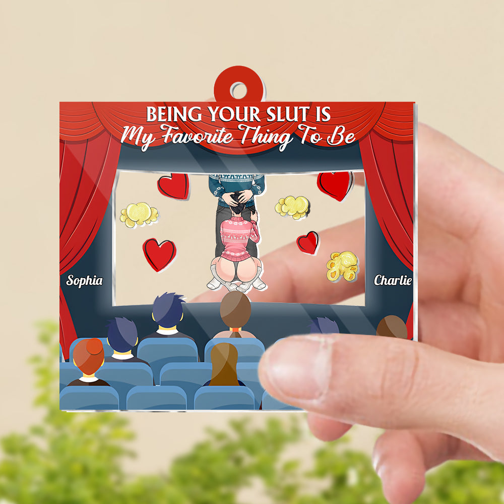 Love in Cinema - Personalized Couple Shaker Keychain