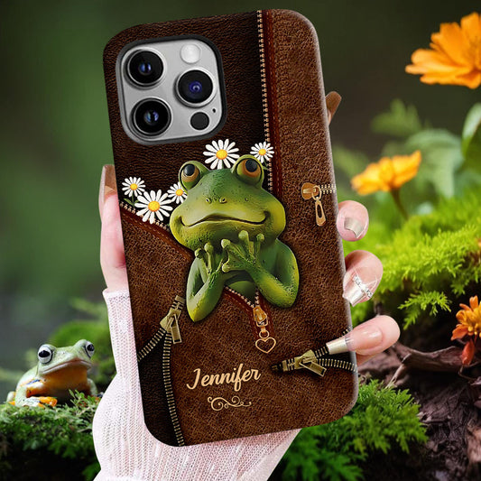 Niedliche Frösche – Personalisierte Handyhülle mit Frosch-Vollbilddruck