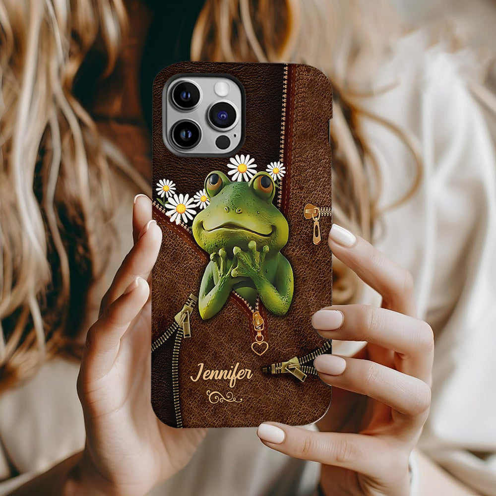 Niedliche Frösche – Personalisierte Handyhülle mit Frosch-Vollbilddruck