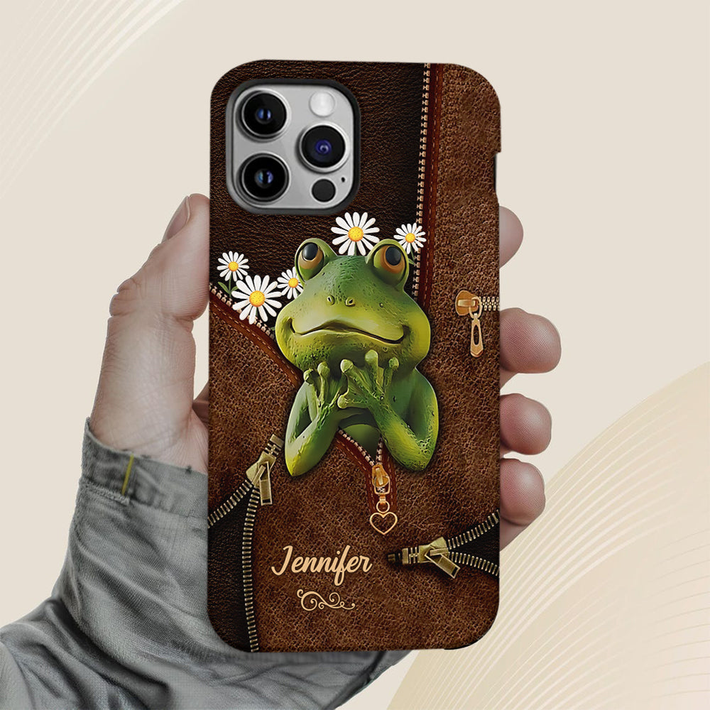 Niedliche Frösche – Personalisierte Handyhülle mit Frosch-Vollbilddruck
