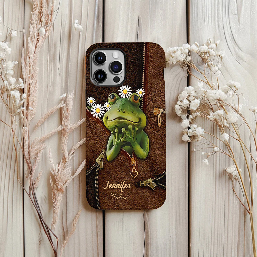 Niedliche Frösche – Personalisierte Handyhülle mit Frosch-Vollbilddruck