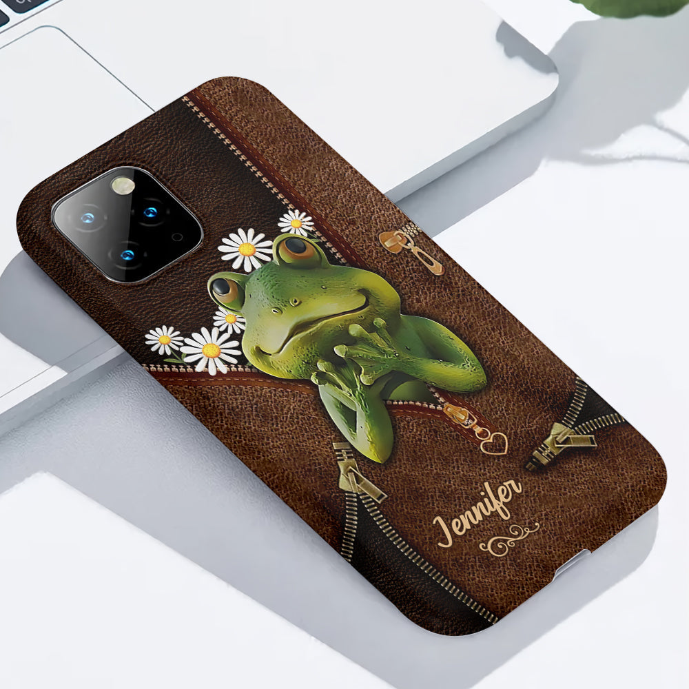 Niedliche Frösche – Personalisierte Handyhülle mit Frosch-Vollbilddruck