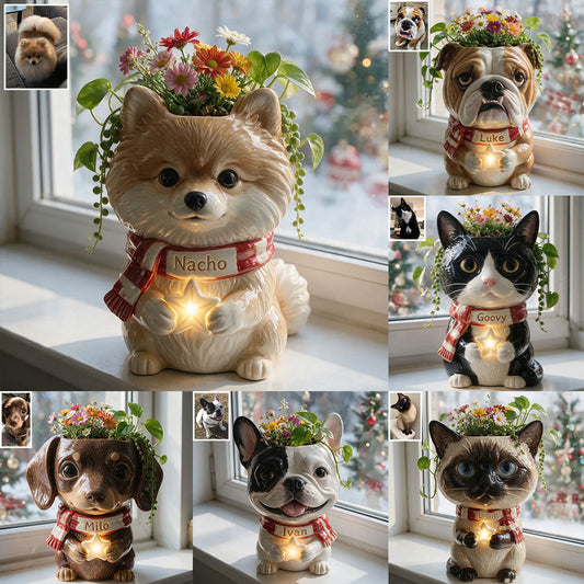 Frohe Woofmas - Personalisierter Hund Acryltopf