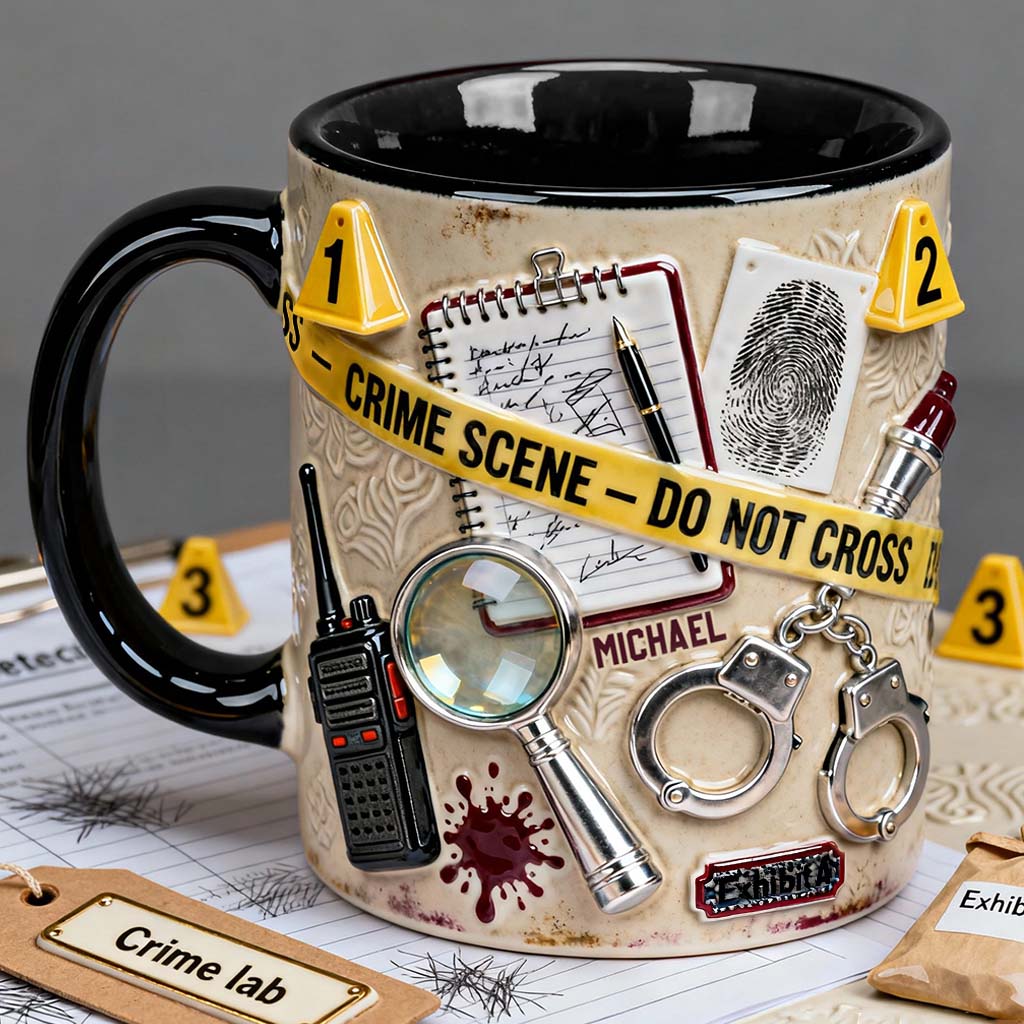 Mug « Véritables affaires criminelles » - Mug et sous-verre personnalisés sur le thème des affaires criminelles