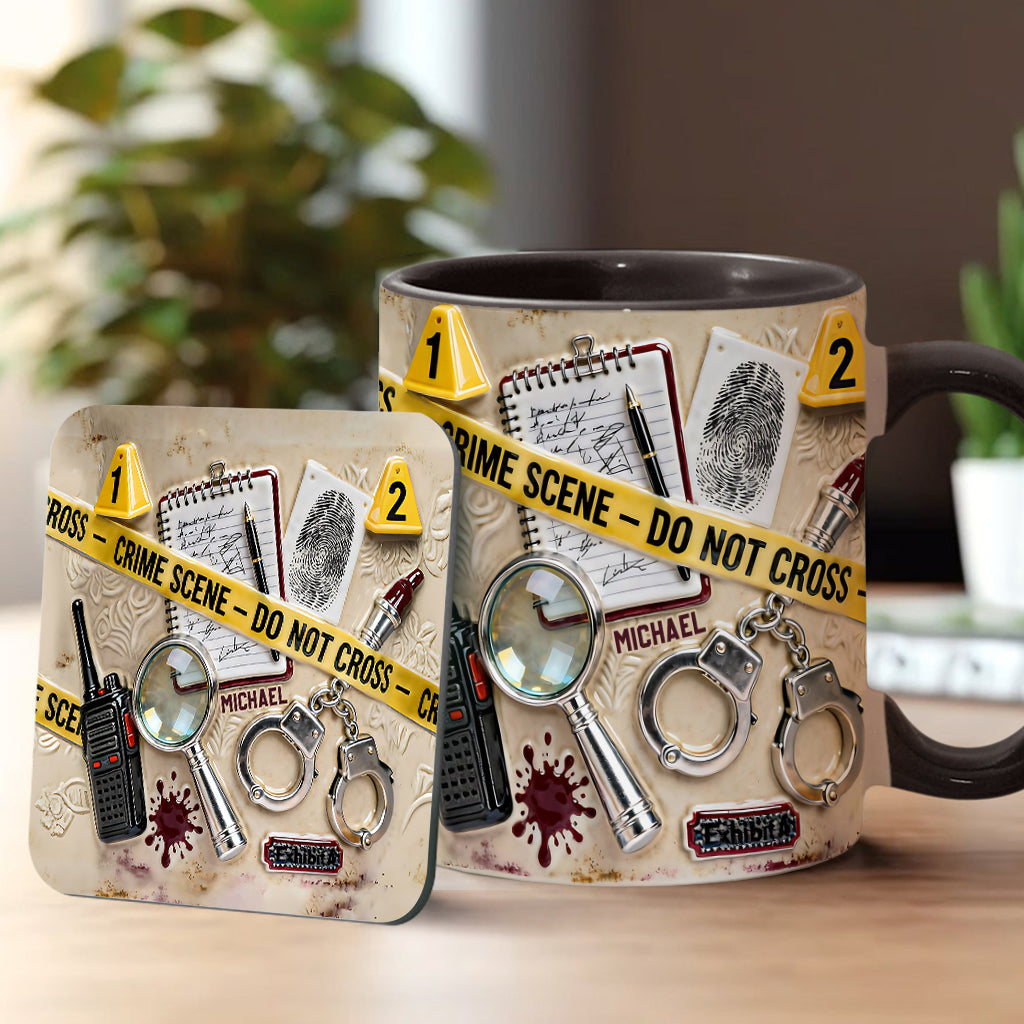 Mug « Véritables affaires criminelles » - Mug et sous-verre personnalisés sur le thème des affaires criminelles