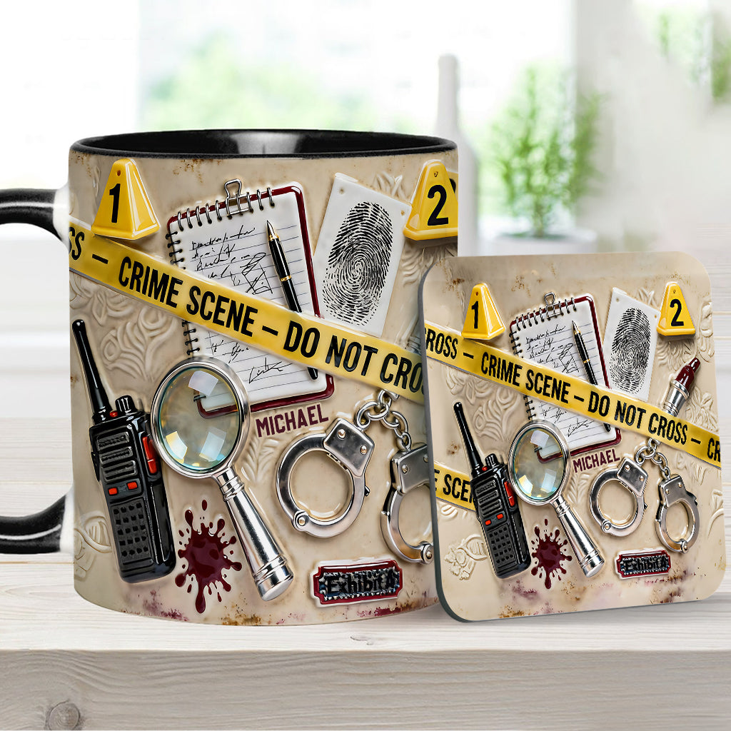 Mug « Véritables affaires criminelles » - Mug et sous-verre personnalisés sur le thème des affaires criminelles