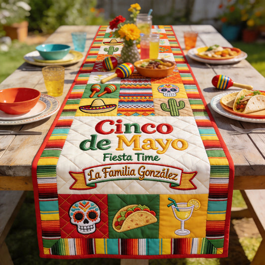 Home Decor Cinco de Mayo Outdoor, Indoor - Personalized Cinco de Mayo Table Runner