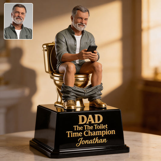 Die goldene Toilettentrophäe - Personalisierte Vater Acrylplakette