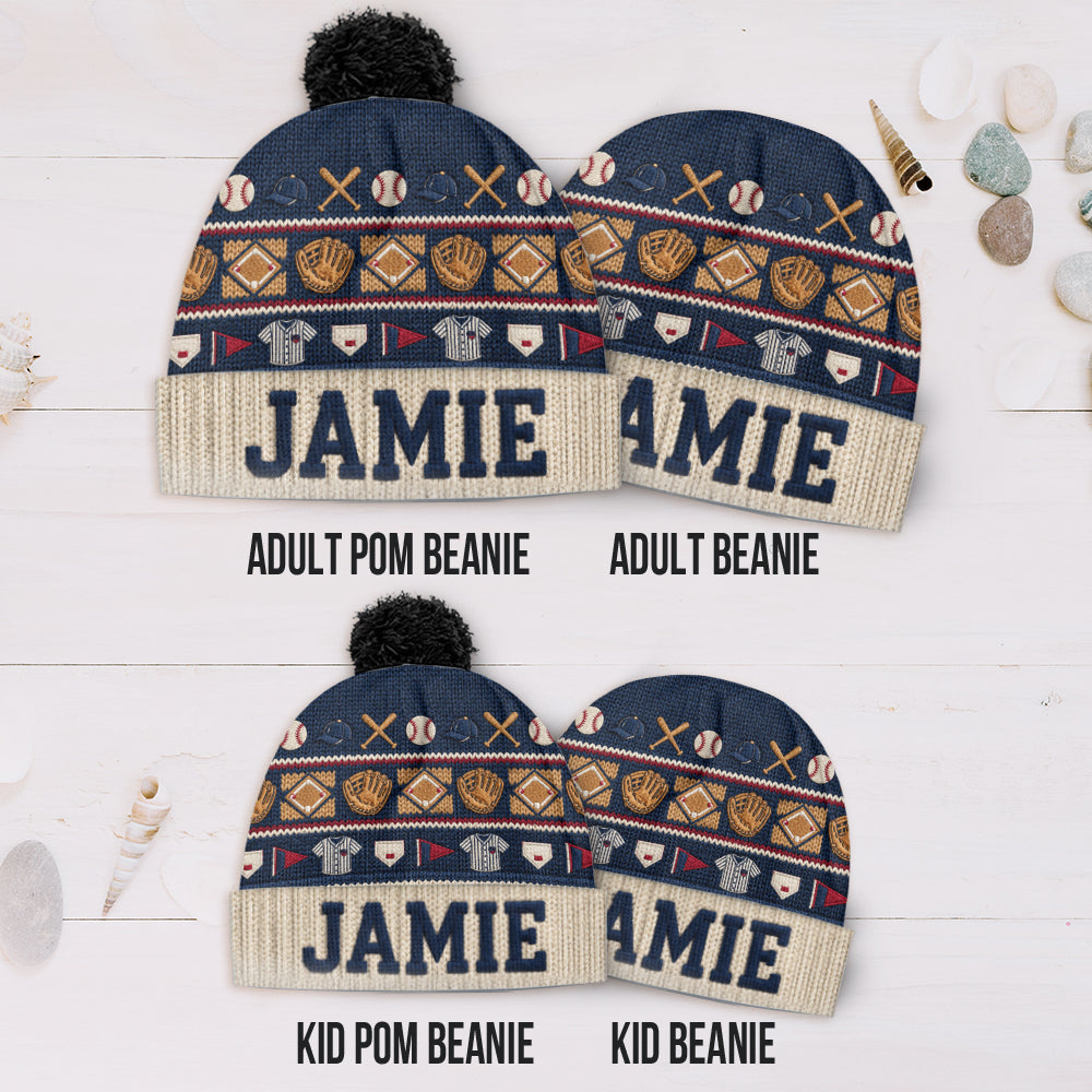 Hit The Dang Ball - Personalized Baseball Beanie Hat