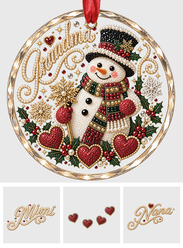 Omas Liebe - Personalisierbares Diamantmalerei Ornament Set