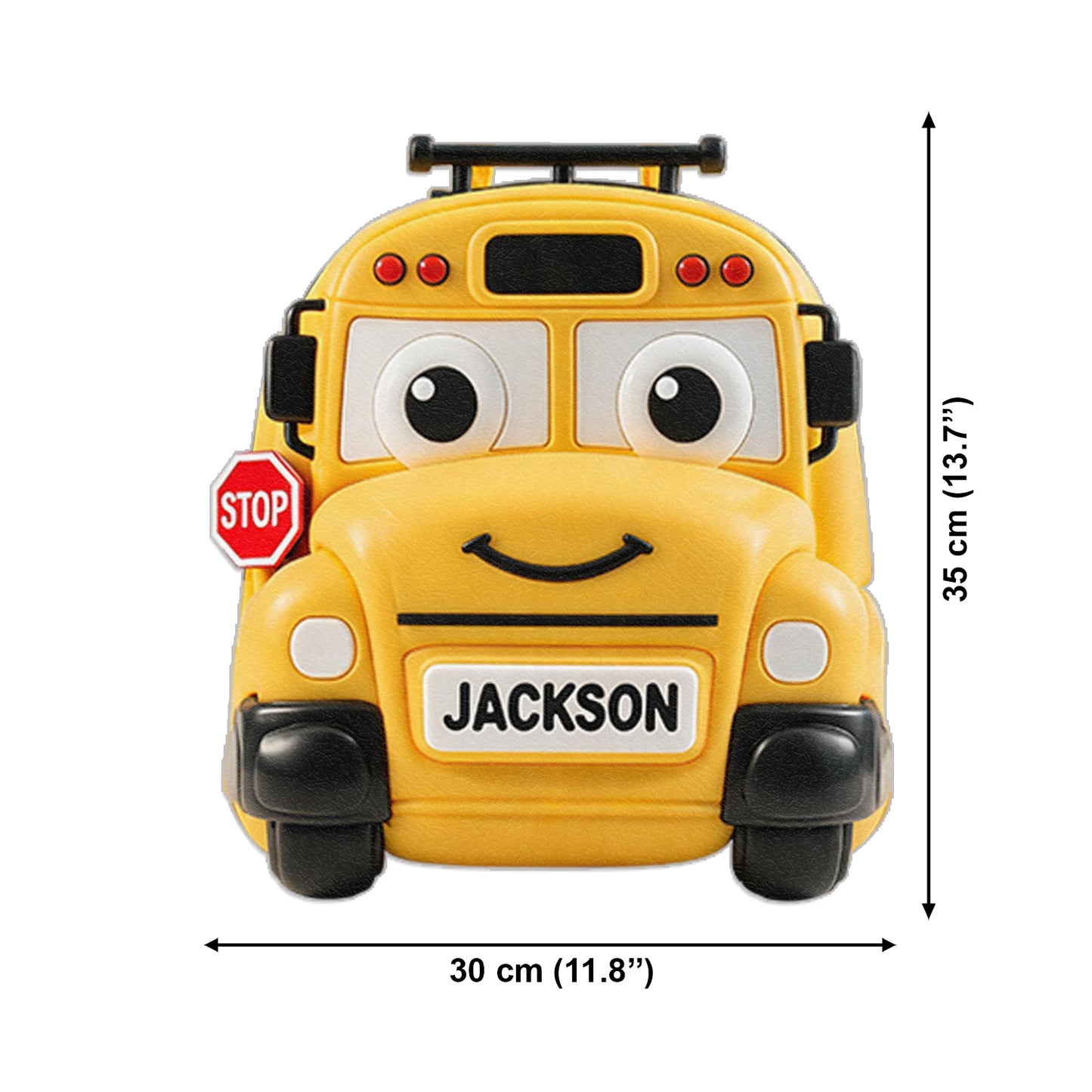 Cute Vehicle - Personalized Kid Changeable Leather Patch Backpack