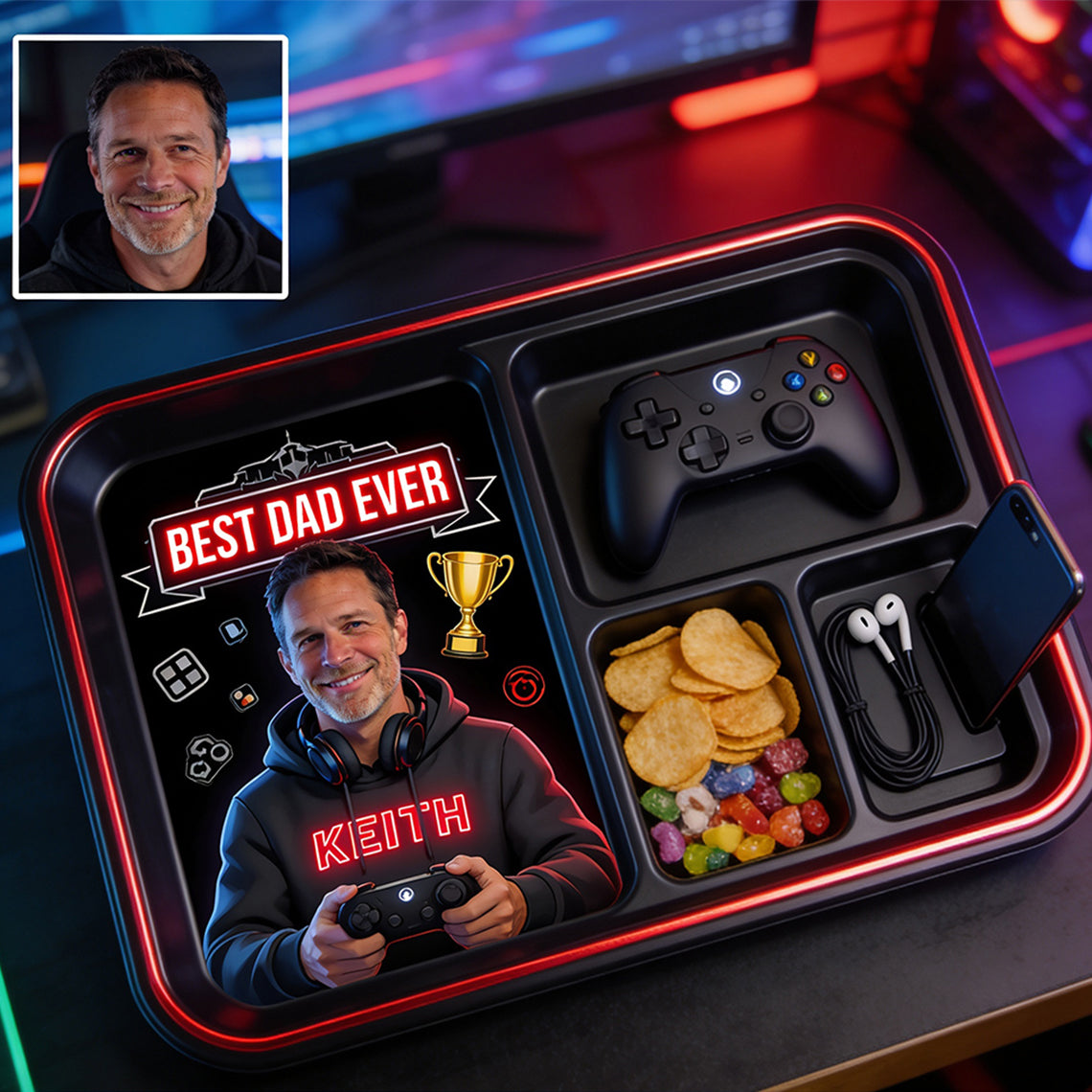 Gamer Dad - Personalisierbares Vater Ablagefach