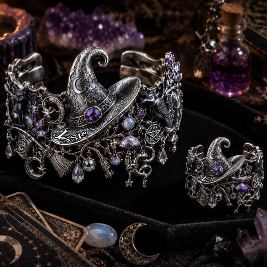 Enchanted Witch - Personalized Witch Bracelet & Ring Set