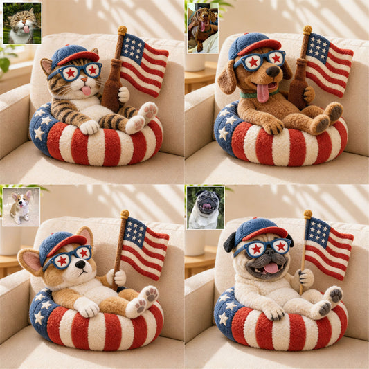 Cadeau pour Amoureux des Animaux - Coussin Personnalisé en Fourrure Synthétique