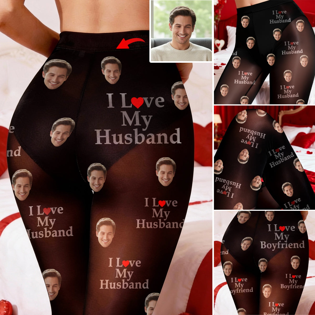 Je t'aime - Collants personnalisés pour couples de femmes