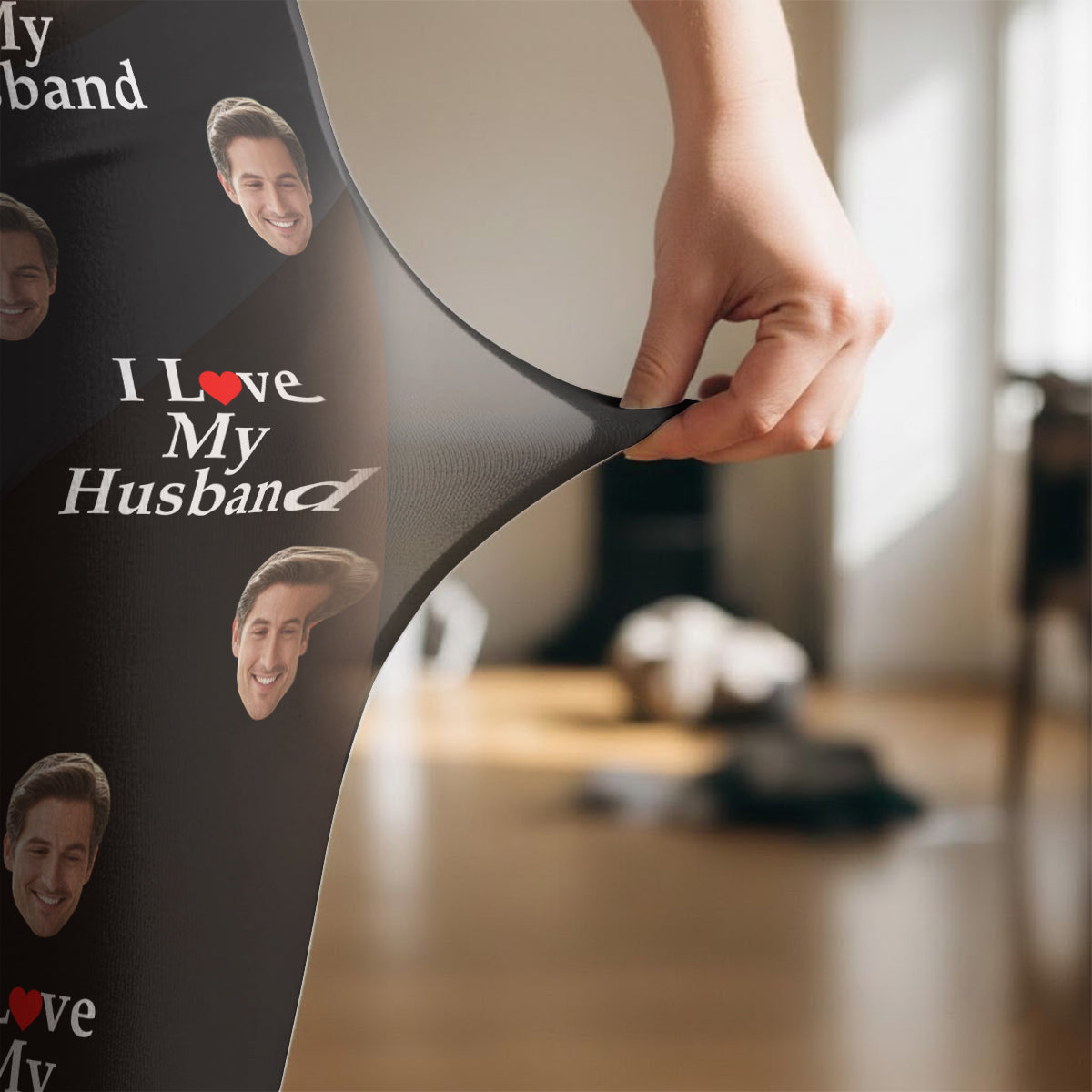 Je t'aime - Collants personnalisés pour couples de femmes