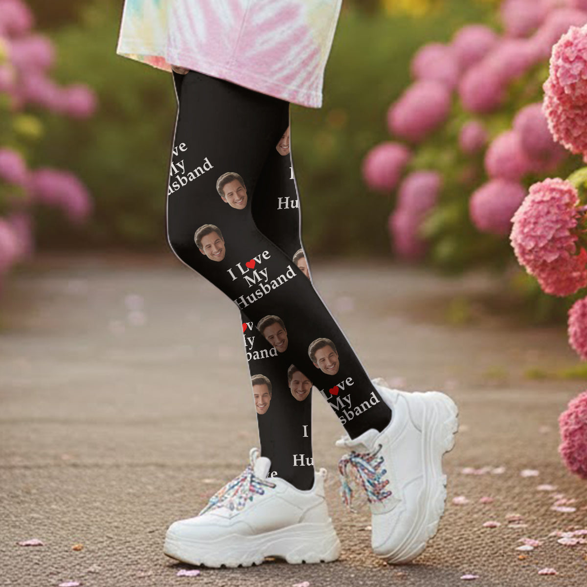 Je t'aime - Collants personnalisés pour couples de femmes