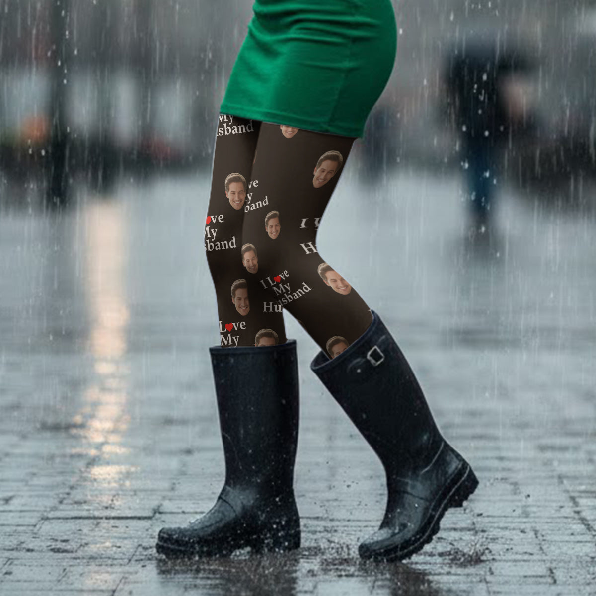 Je t'aime - Collants personnalisés pour couples de femmes
