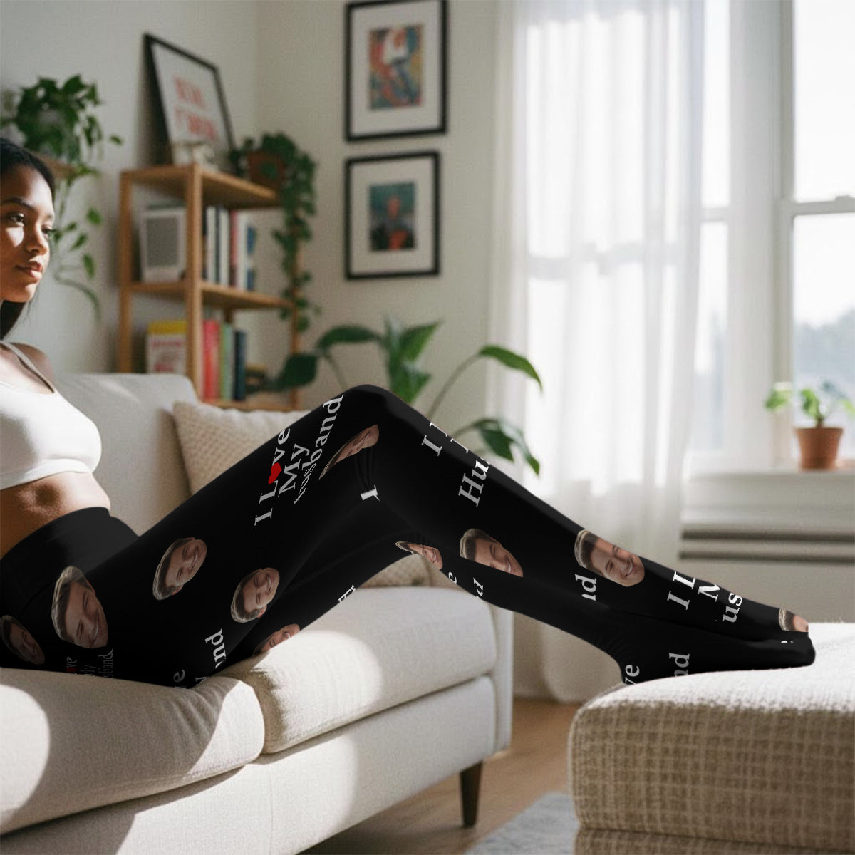 Je t'aime - Collants personnalisés pour couples de femmes