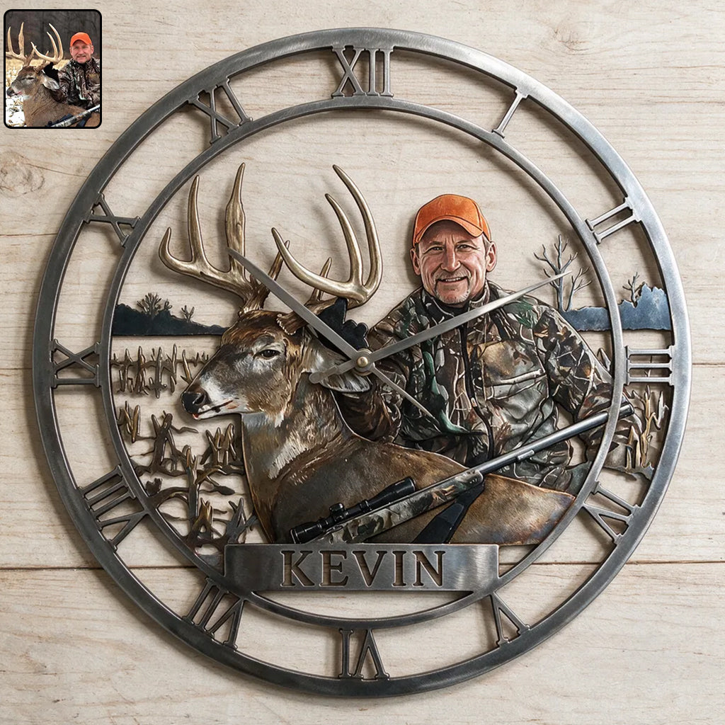 Benutzerdefiniert aus jedem Foto - Personalisierte Jagd-Acryl-Wanduhr