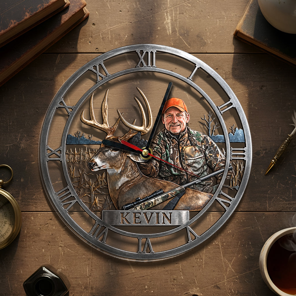 Benutzerdefiniert aus jedem Foto - Personalisierte Jagd-Acryl-Wanduhr