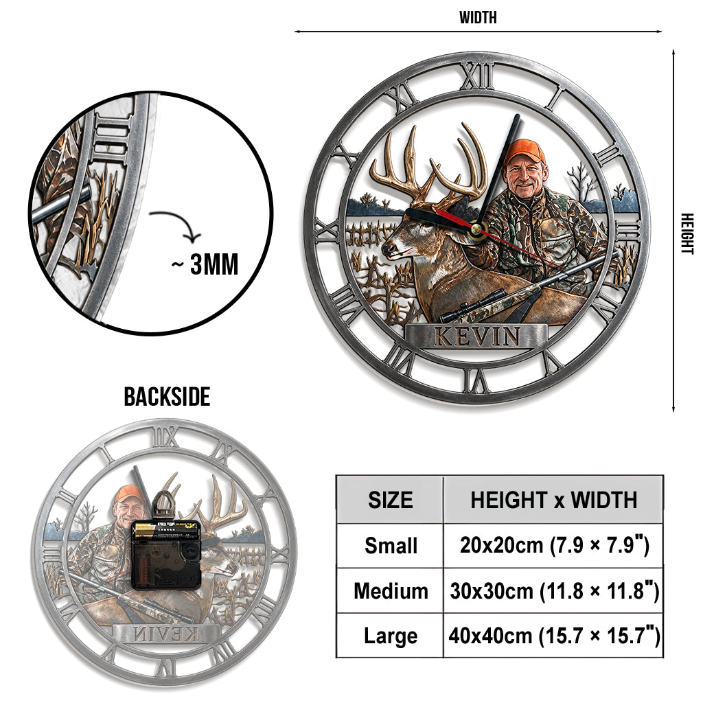 Benutzerdefiniert aus jedem Foto - Personalisierte Jagd-Acryl-Wanduhr