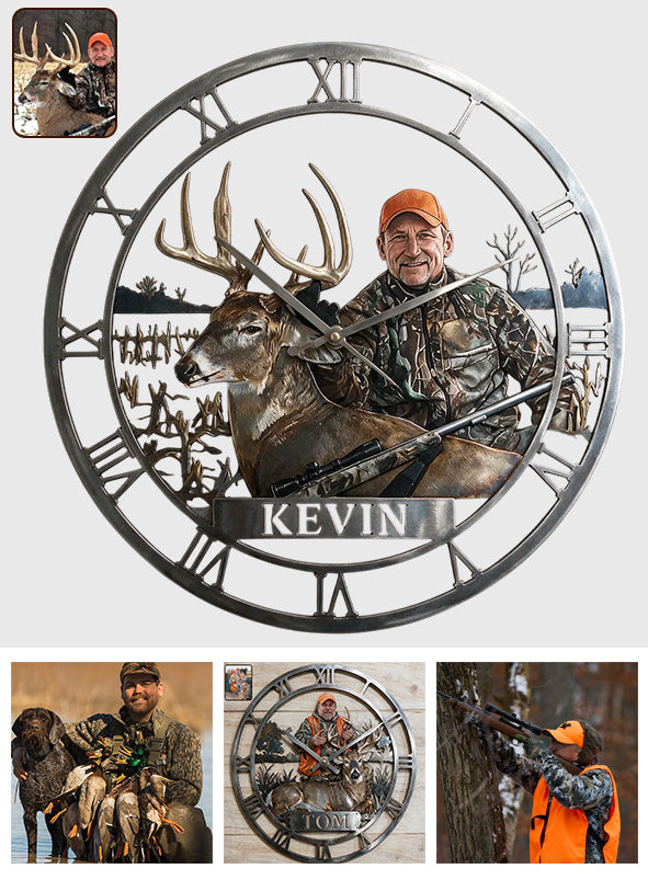 Benutzerdefiniert aus jedem Foto - Personalisierte Jagd-Acryl-Wanduhr