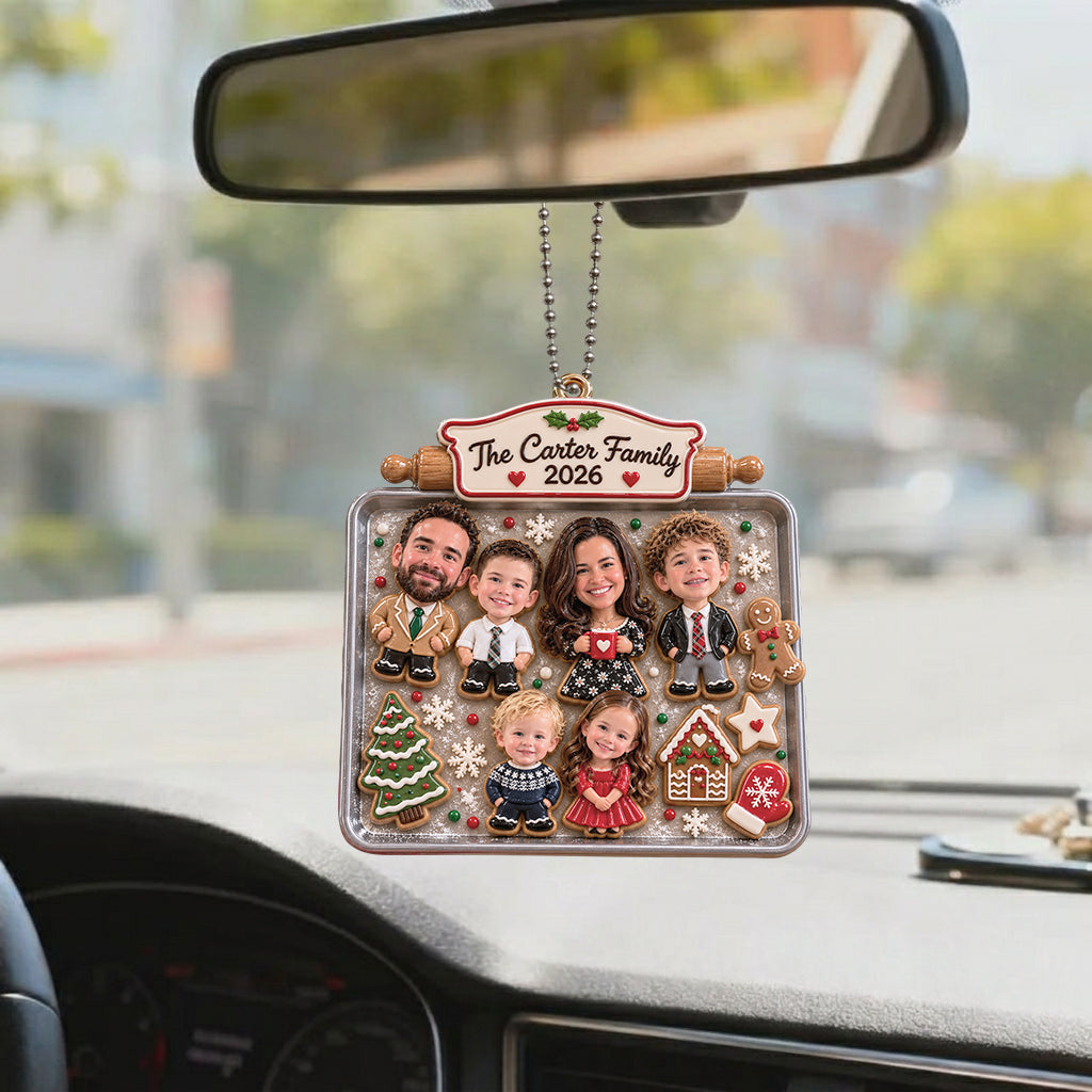 Baking Family Christmas Cookies - Personalized Family Premium 3D Ornament
