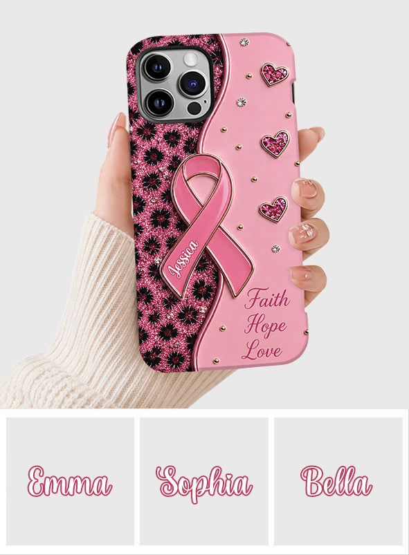 Pink Ribbon - Personalized Breast Cancer Awareness Full Print Phone Case