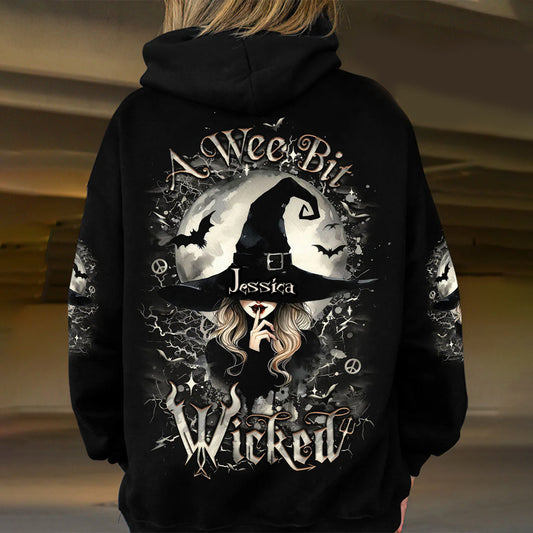 A Wee Bit Wicked - Personalized Witch All Over Shirt