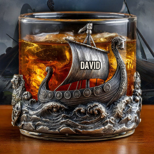 Wikingergeist – Personalisiertes Wikinger-Whiskyglas
