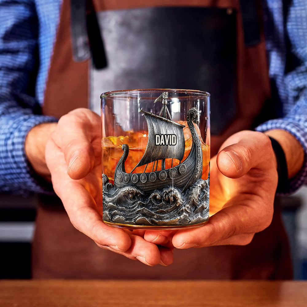 Esprit Viking - Verre à whisky Viking personnalisé