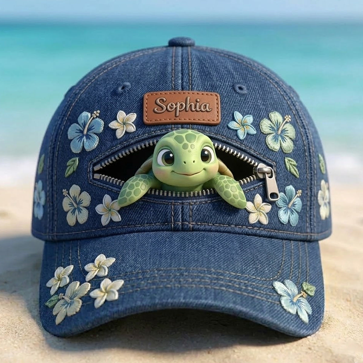 Salty Lil' Beach - Casquette Classique Tortue Personnalisée