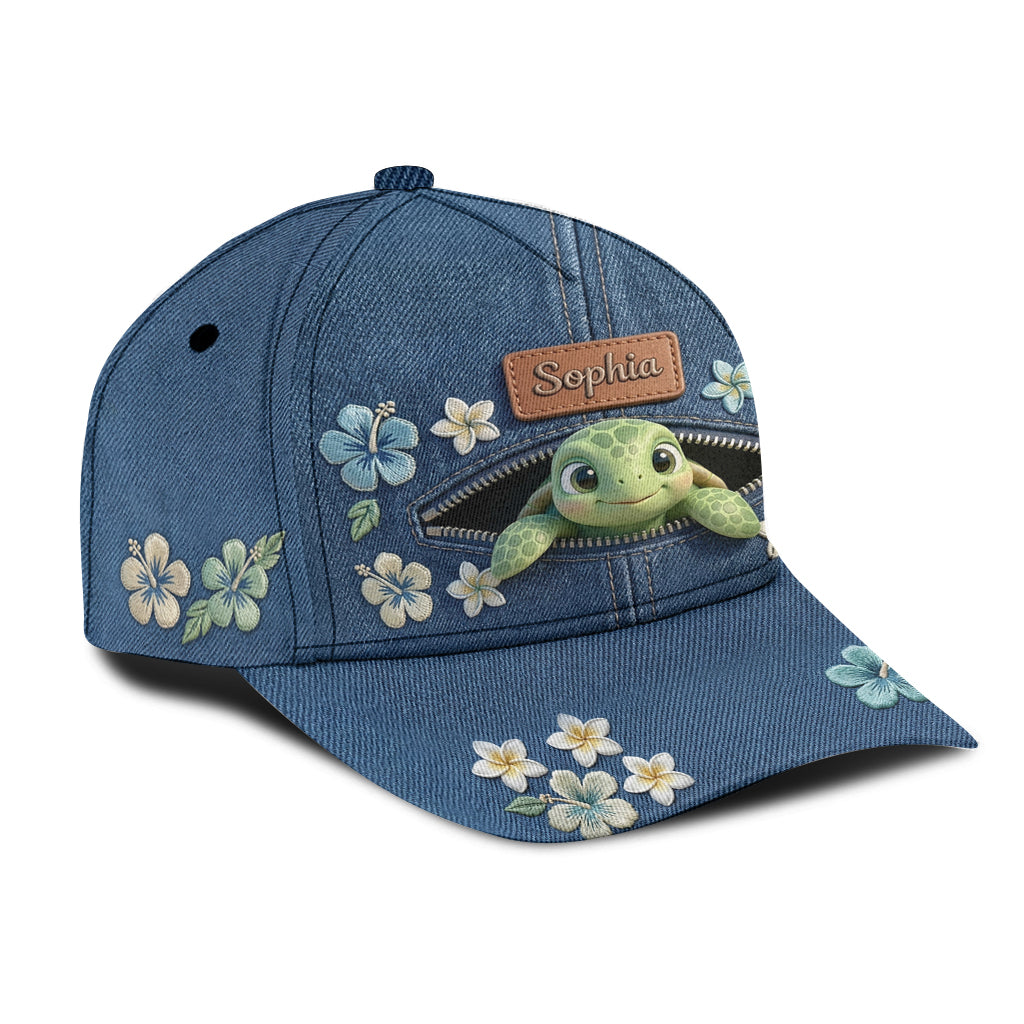 Salty Lil' Beach - Casquette Classique Tortue Personnalisée
