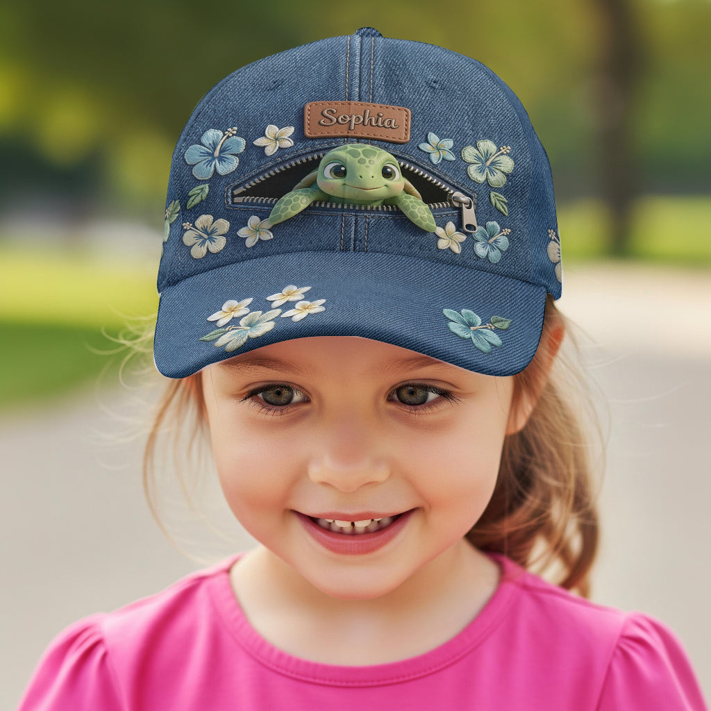 Salty Lil' Beach - Casquette Classique Tortue Personnalisée