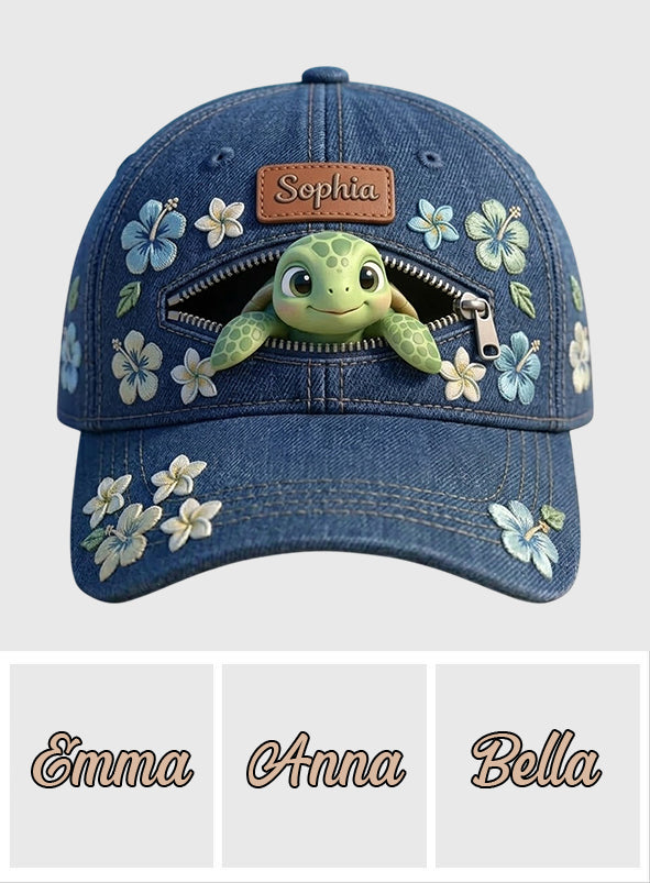 Salty Lil' Beach - Casquette Classique Tortue Personnalisée