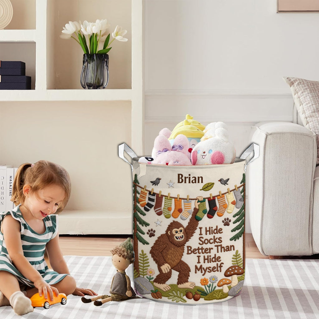 I Hide Socks - Personalized Hiking Storage Basket