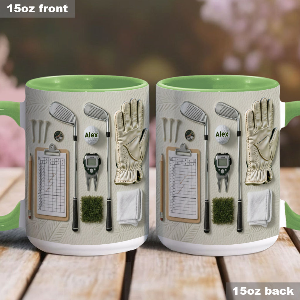 Live Love Golf - Personalized Golf Accent Mug