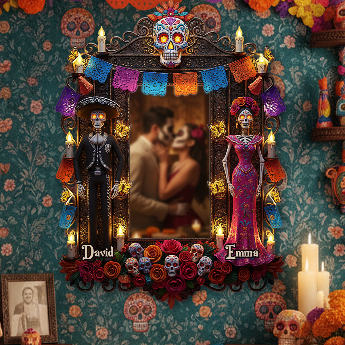 Till Death Do Us Part - Personalized Couple Wall Hanging Mirror