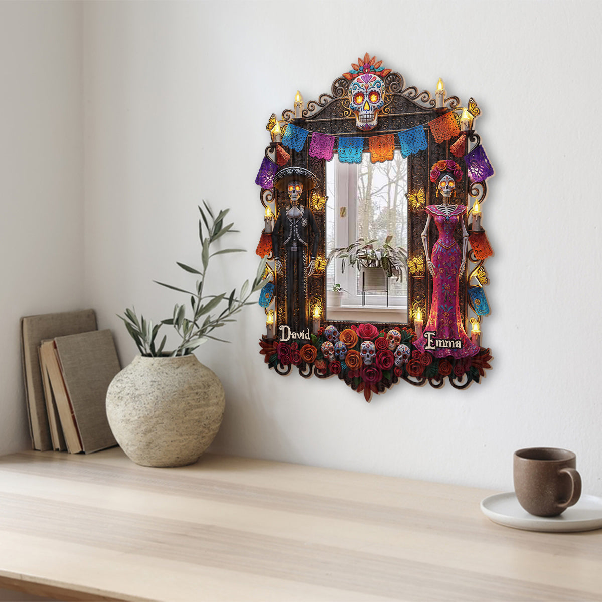 Till Death Do Us Part - Personalized Couple Wall Hanging Mirror