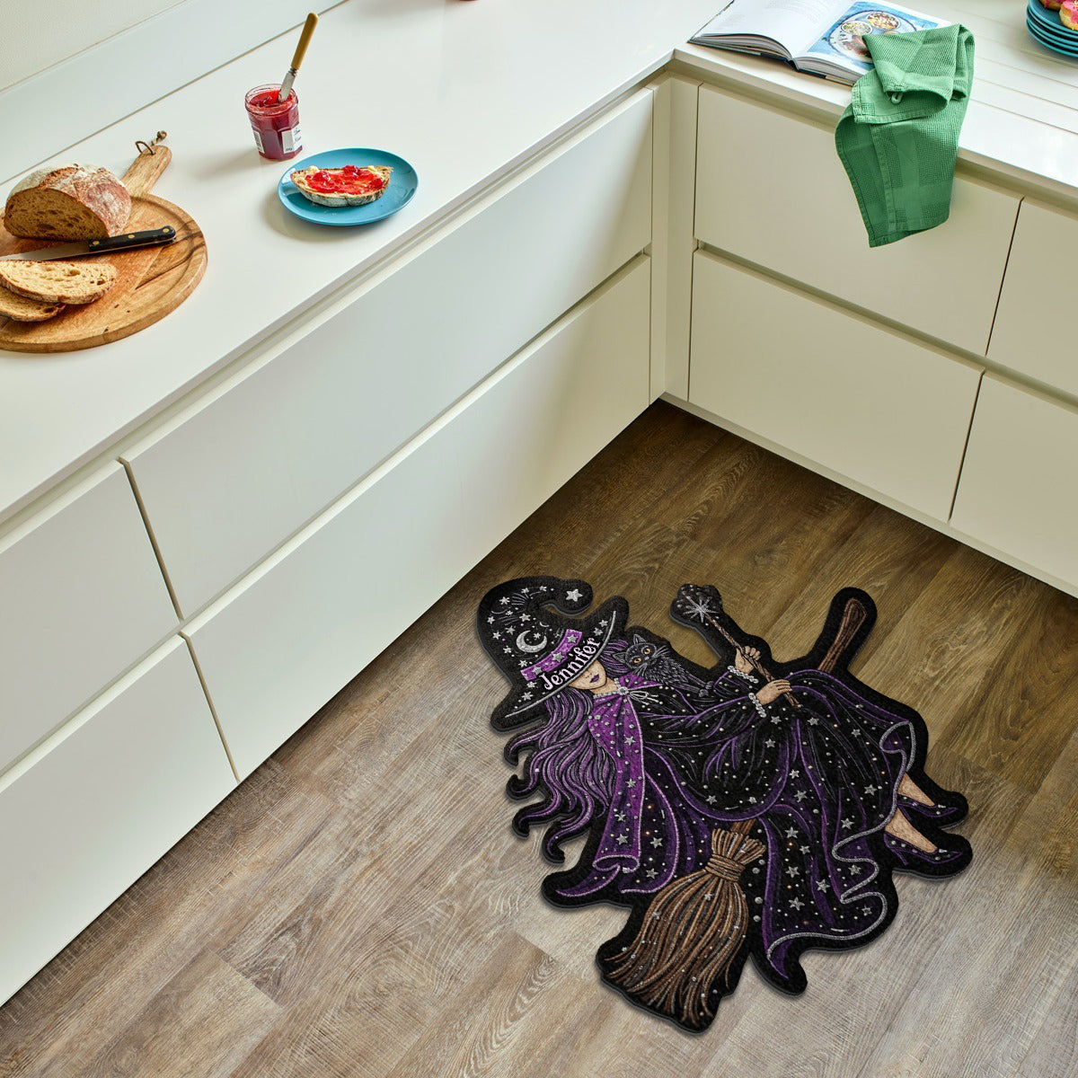 Flying Witch - Personalized Witch Non-Slip Tufted Rug