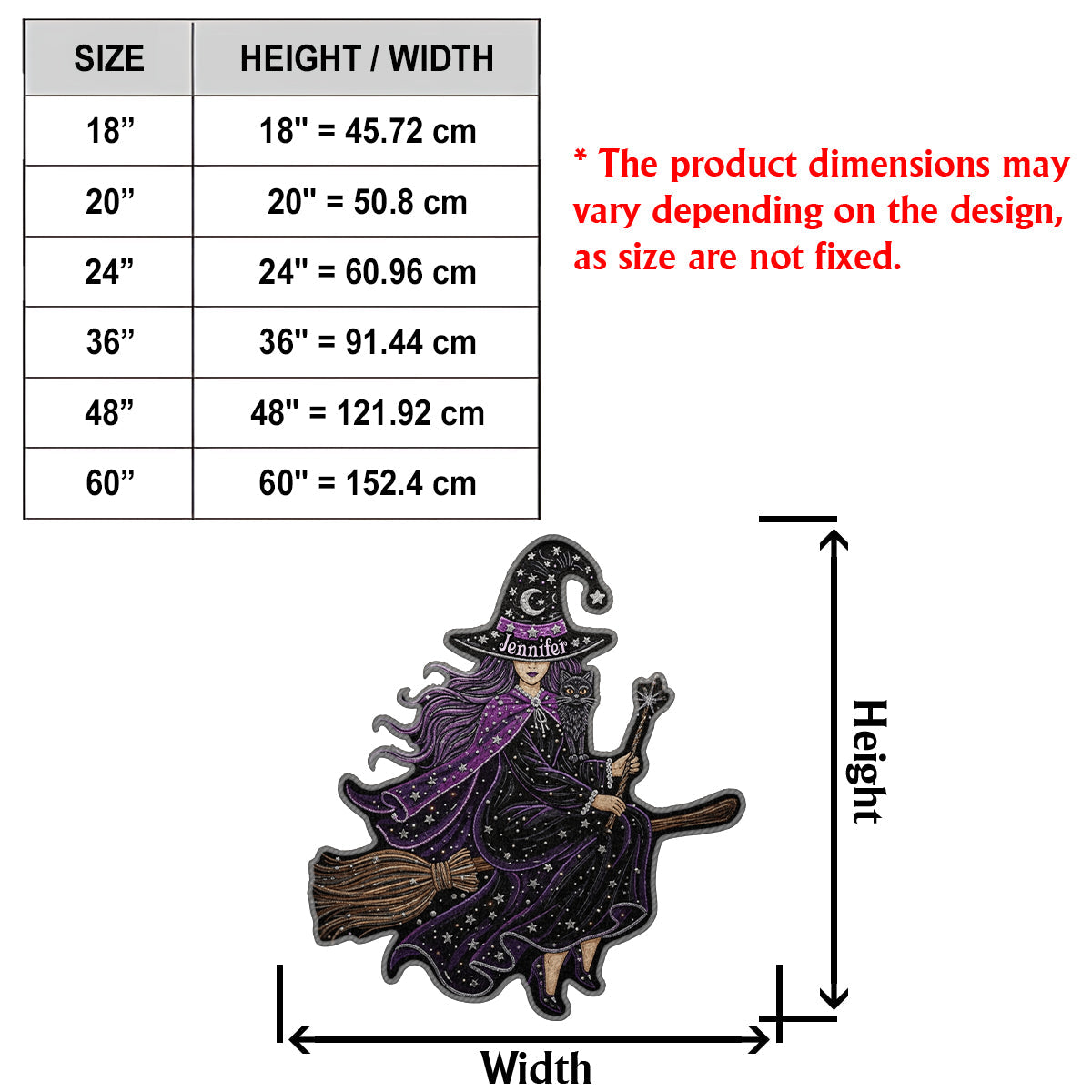 Flying Witch - Personalized Witch Non-Slip Tufted Rug