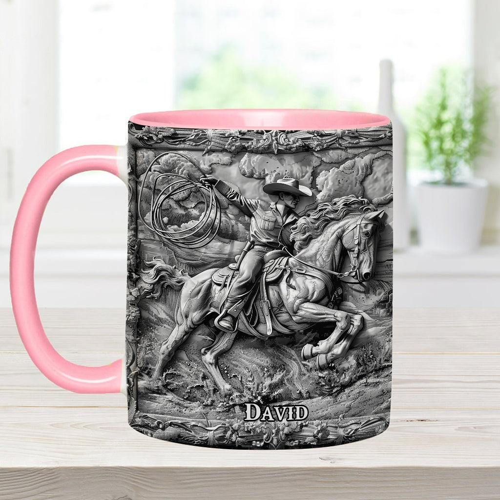 Western Cowboy - Personalized Western Outfit Accent Mug