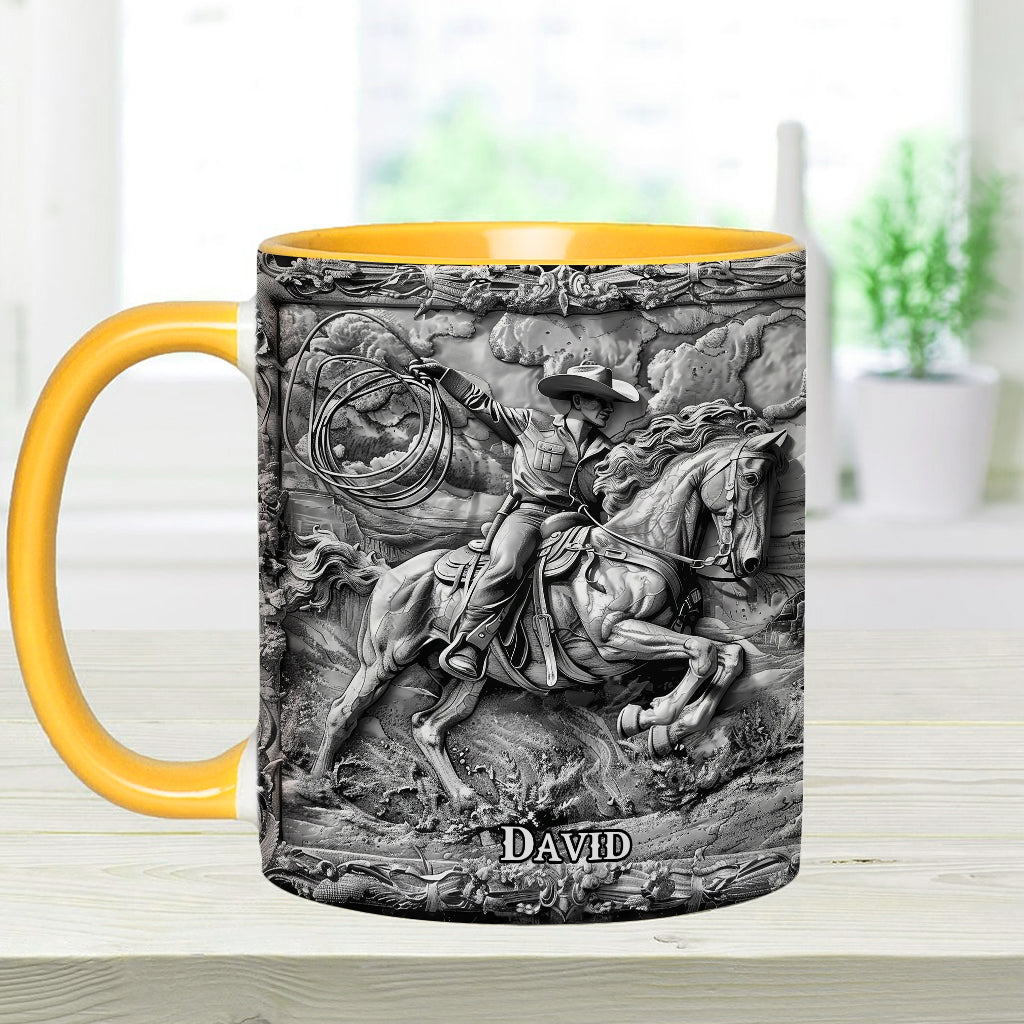 Western Cowboy - Personalized Western Outfit Accent Mug