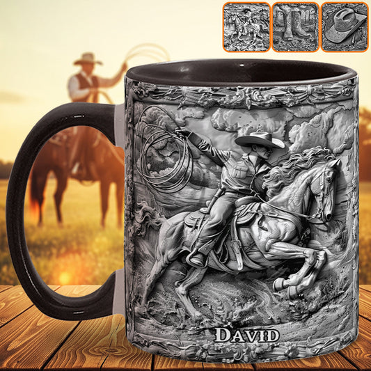 Western Cowboy - Personalized Western Outfit Accent Mug