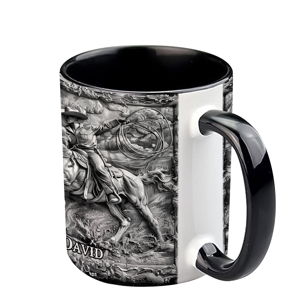 Western Cowboy - Personalized Western Outfit Accent Mug
